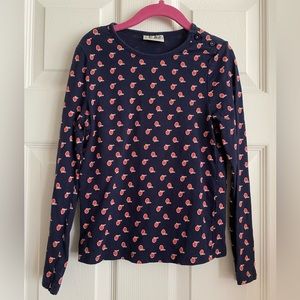 NEXT Direct Long Sleeve Tshirt Girl’s 5 6 APPLES NAVY RED